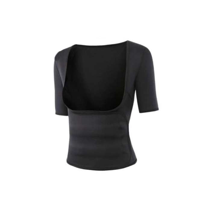 Tricou cu centura Instant Fit, tip sauna pentru slabit si modelarea taliei din neopren,adaptare graduala, S,negru [1]