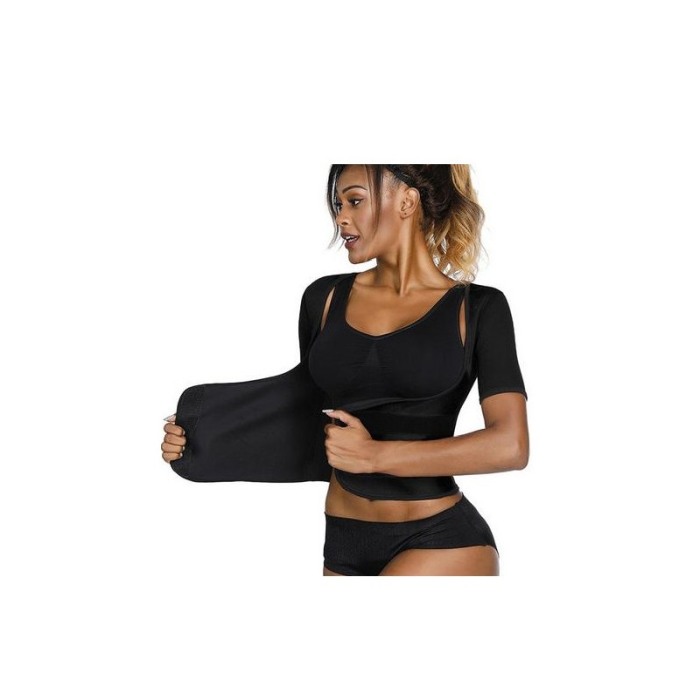 Tricou cu centura Instant Fit, tip sauna pentru slabit si modelarea taliei din neopren,XL,negru [2]