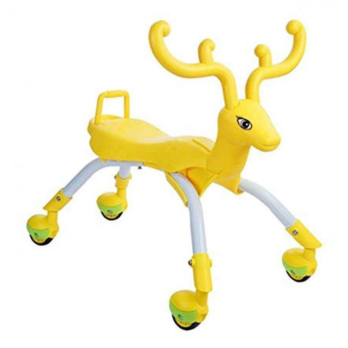 Trotineta copii, 4 roti miscare 360, model cerb, Galben, Doty [5]