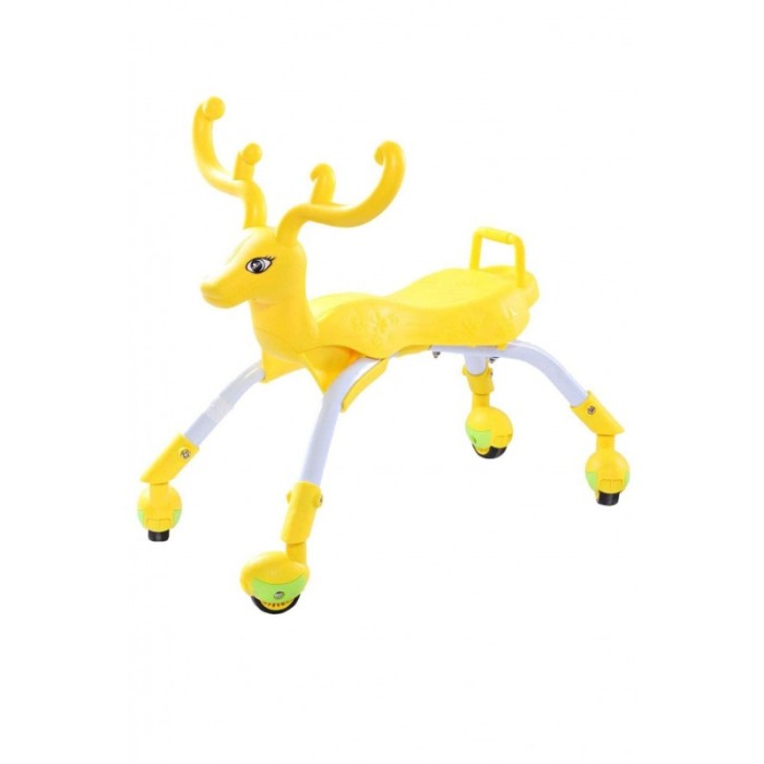 Trotineta copii, 4 roti miscare 360, model cerb, Galben, Doty [2]
