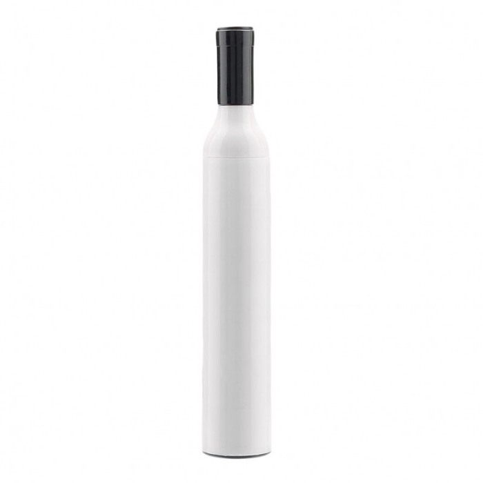 Umbrela Top Wine, toc in forma de sticla de vin, materiale de calitate, rezistenta, design creativ, alb [4]