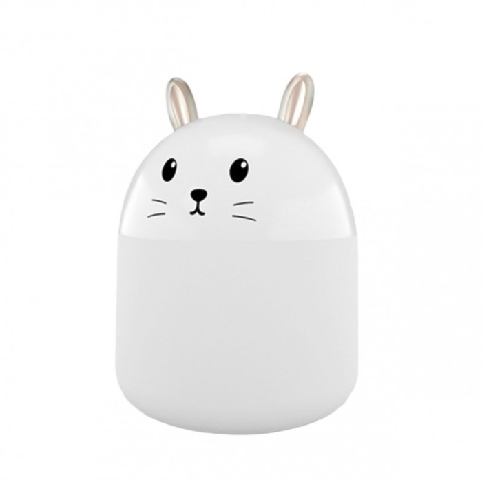 Umidifcator Little Rabbit portabil,lumina ambientala,reincarcabil,250 ml, 12 cm, alb [7]