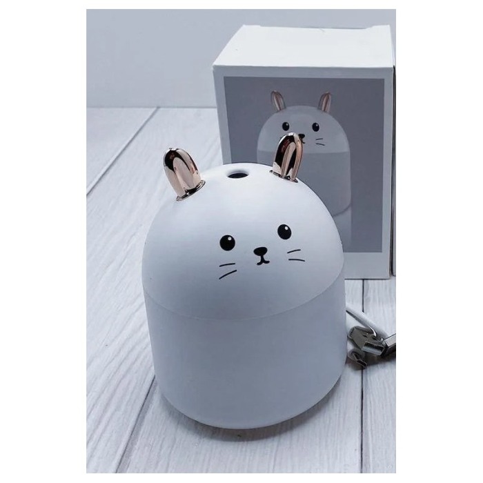 Umidifcator Little Rabbit portabil,lumina ambientala,reincarcabil,250 ml, 12 cm, alb [8]