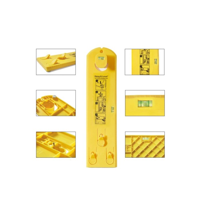 Unealta manuala pentru agatat tablouri Perfectly Fixed, usor de utilizat,eficienta, galben [1]