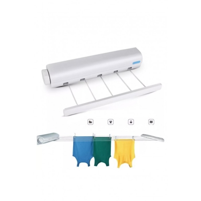 Uscator de rufe automatic StraightLines, cu 5 sfori, practic, rezistent, 3.75 m, alb, Doty®️ [1]