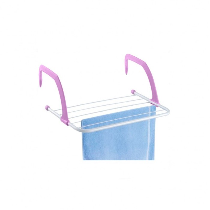 Uscator rufe pentru calorifer sau balcon EasyStand, 50x29 cm, alb/mov [5]