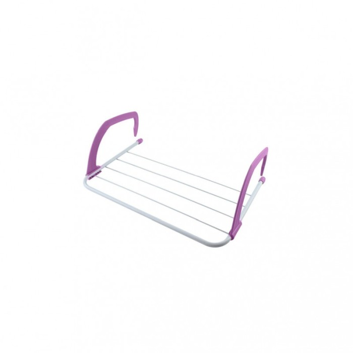 Uscator rufe pentru calorifer sau balcon EasyStand, 50x29 cm, alb/mov [1]
