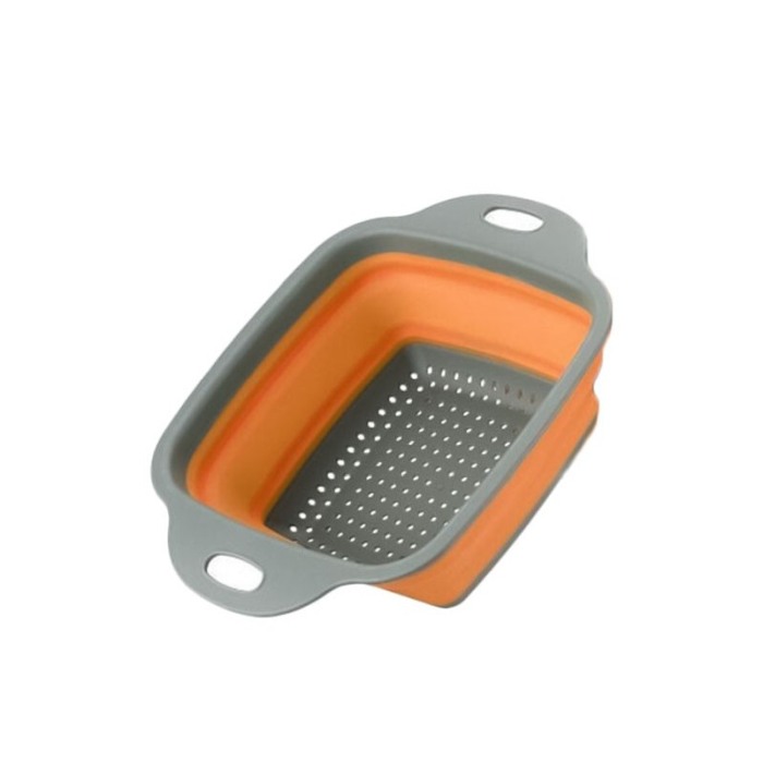 Vas strecuratoare pliabil pentru fructe si legume,dreptunghiular silicon, material rezistent, usor de folosit si de curatat,30 x [2]