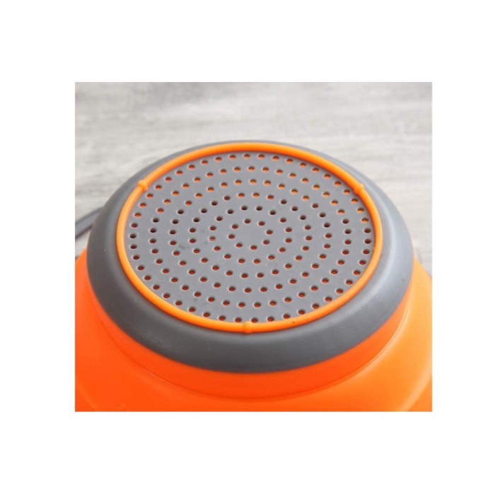 Vas strecuratoare pliabil pentru fructe si legume, silicon, material rezistent, usor de folosit si de curatat,30 x 10 cm, portoc [2]