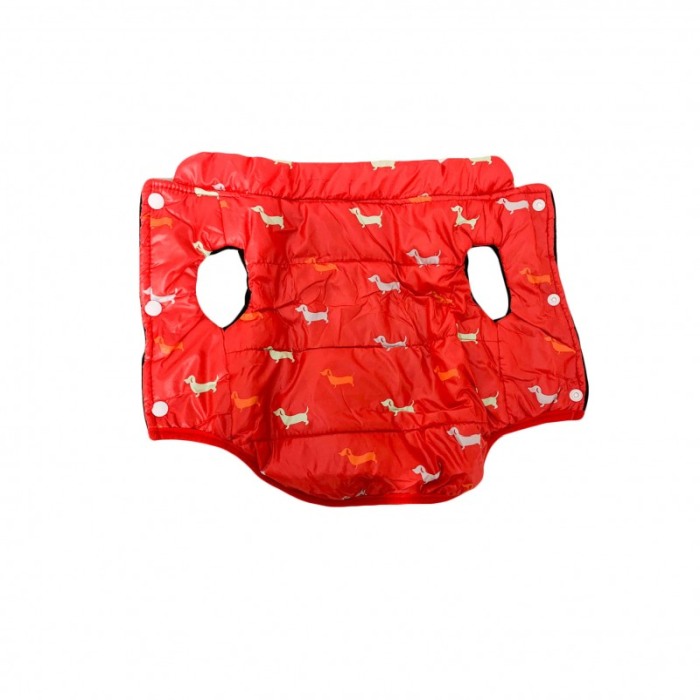Vesta calduroasa si impermeabila pentru catei de talie foarte mica, rosu, masura L, Doty® [3]