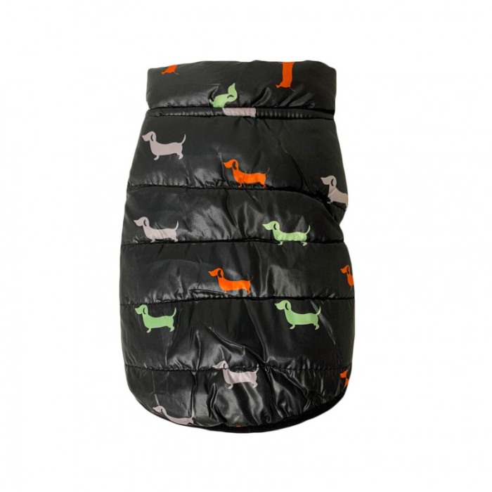 Vesta calduroasa si impermeabila pentru catei de talie mica, negru, masura XL, Doty® [4]