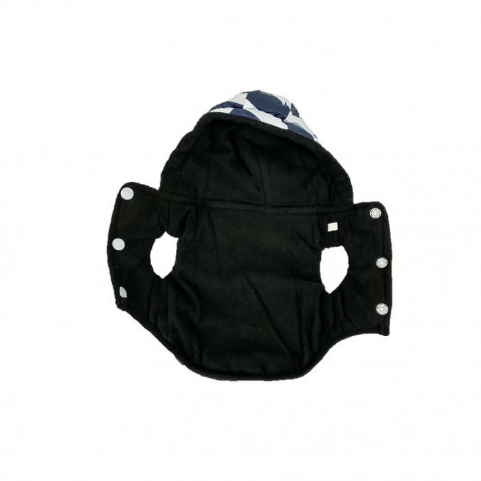 Vesta de ploaie calduroasa si impermeabila pentru catei de talie mica, Negru/rosu, masura XL, Doty® [4]