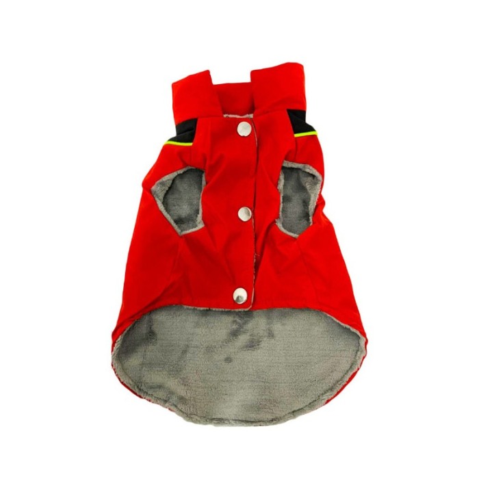 Vesta de ploaie calduroasa si impermeabila pentru catei de talie mica, rosu, masura L, Doty® [1]