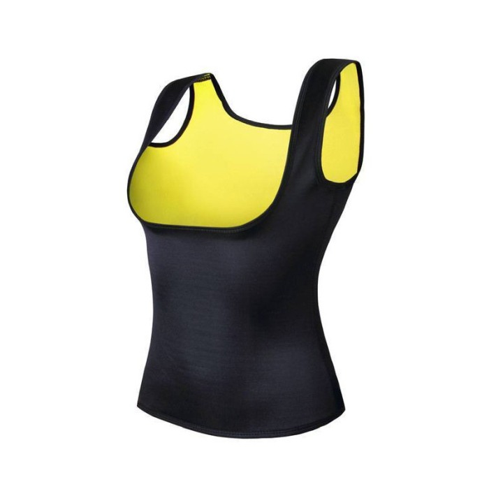 Vesta HotWaist tip sauna pentru slabit si modelarea taliei din neopren, confortabila,eficienta,negru/galben,M [2]