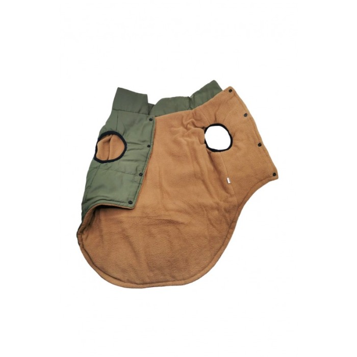 Vesta impermeabila si captusita pentru caini de talie mare, 58 cm, 3XL, kaki, Doty® [4]