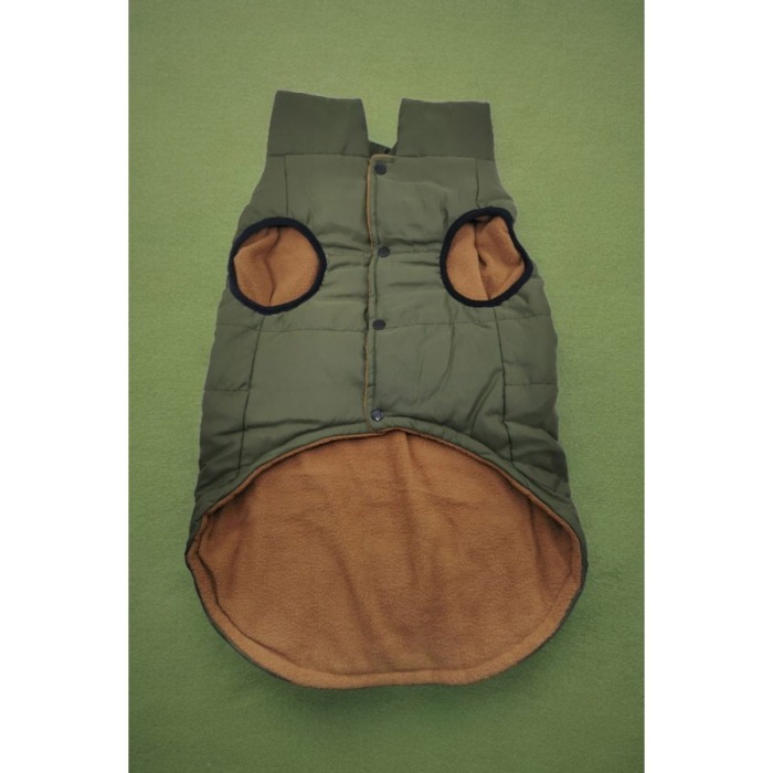 Vesta impermeabila si captusita pentru caini de talie mare, 58 cm, 3XL, kaki, Doty® [3]