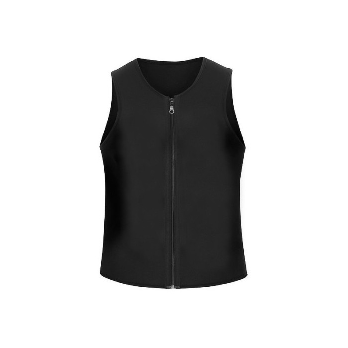 Vesta SixPack tip sauna pentru slabit si modelarea taliei din neopren, pentru barbati,cu fermoar,eficient, L,negru [3]