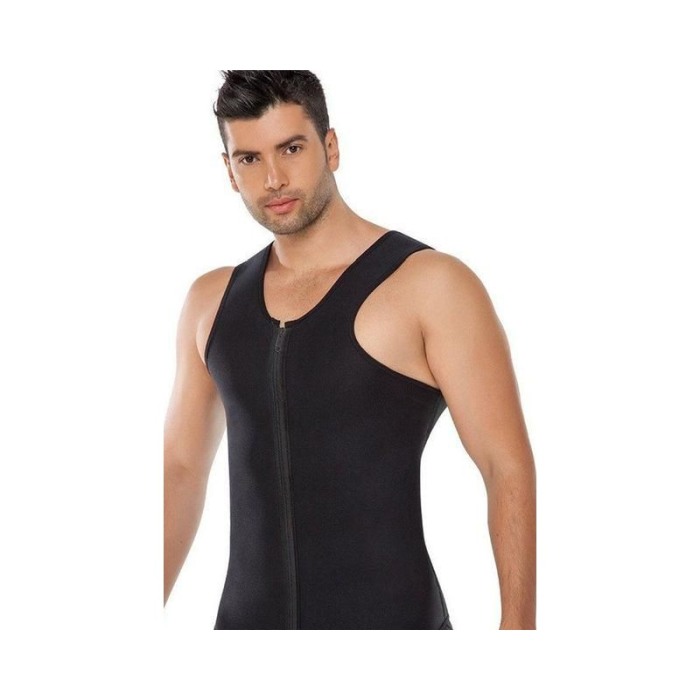 Vesta SixPack tip sauna pentru slabit si modelarea taliei din neopren, pentru barbati,cu fermoar,eficient, L,negru [4]