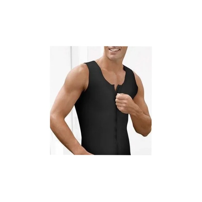 Vesta SixPack tip sauna pentru slabit si modelarea taliei din neopren, pentru barbati,cu fermoar,eficient, L,negru [1]