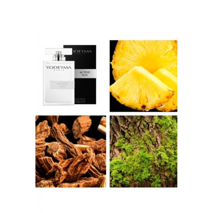 Yodeyma Active Man Apa de parfum pentru barbati, nuante de ananas, pachuli si lichen de prun, 100ml [5]
