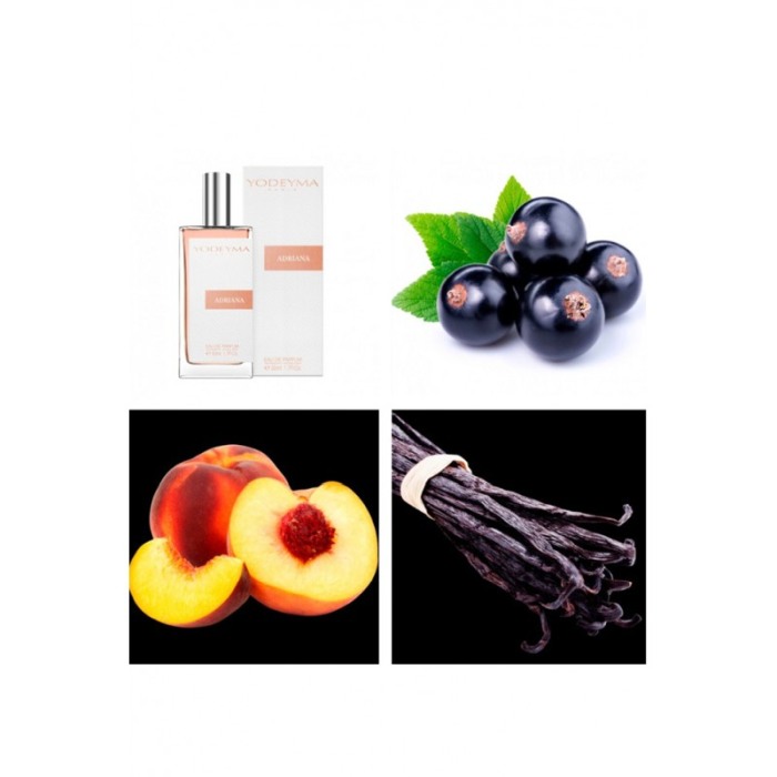 Yodeyma Adriana Apa de parfum pentru femei, nuante de agris negru, piersic si vanilie, 50ml [3]
