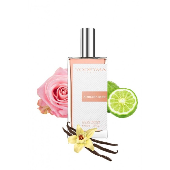 Yodeyma Adriana Rose Apa de parfum pentru femei, nuante de bergamota, trandafir si vanilie, 50ml [1]