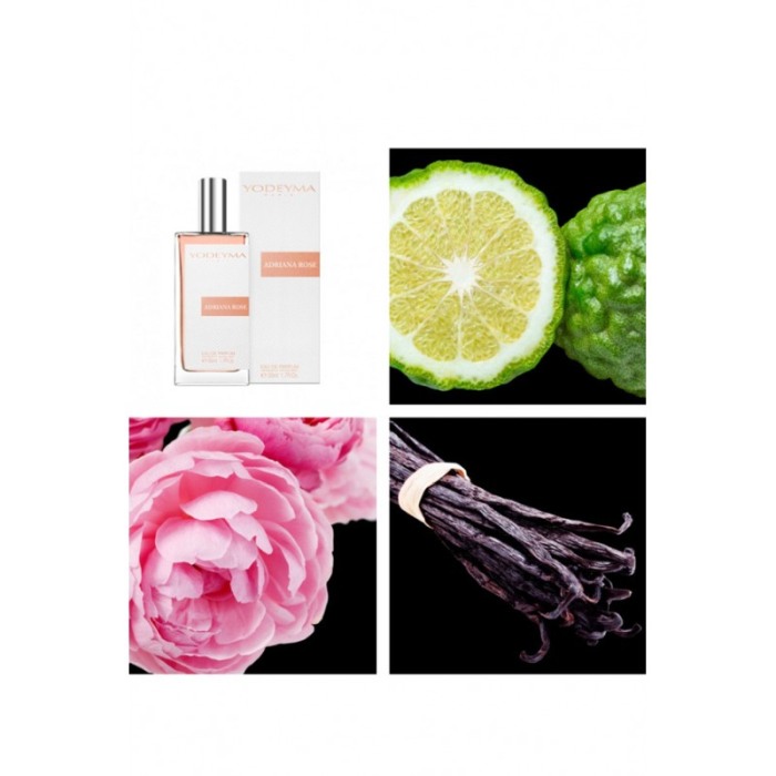 Yodeyma Adriana Rose Apa de parfum pentru femei, nuante de bergamota, trandafir si vanilie, 50ml [2]