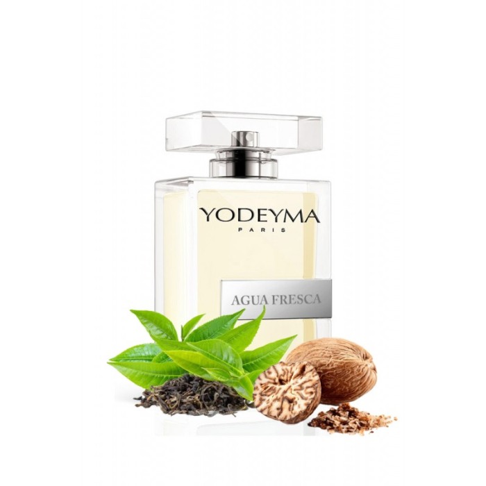 Yodeyma Agua Fresca Apa de parfum pentru barbati, nuante de ceai verde, nuca macinata si lichen de prun, 100ml [1]