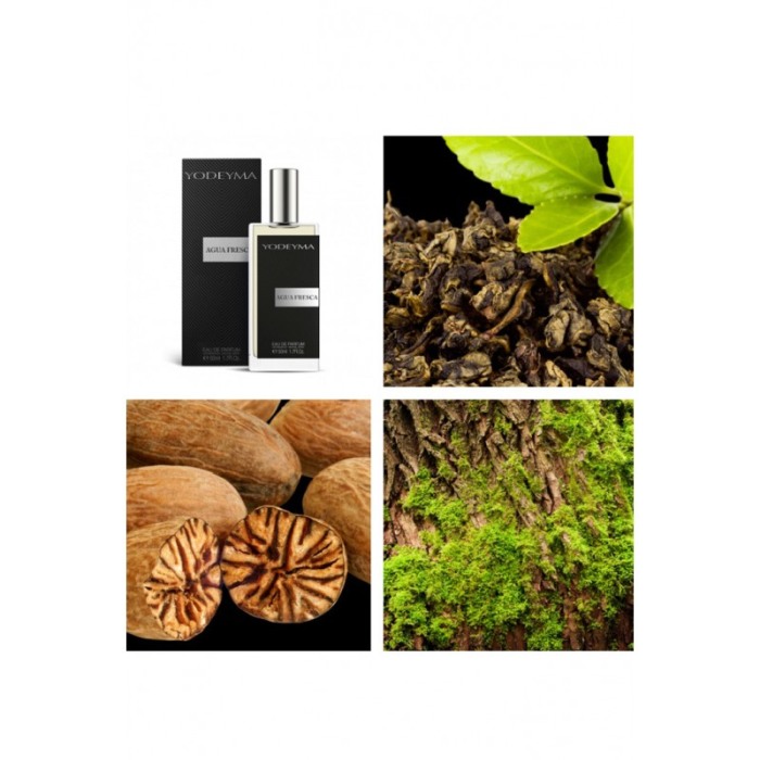 Yodeyma Agua Fresca Apa de parfum pentru barbati, nuante de ceai verde, nuca macinata si lichen de prun, 50ml [5]