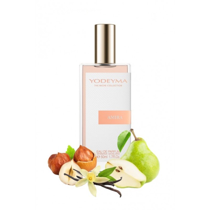 Yodeyma Amira Apa de parfum pentru femei, nuante de para, alune de padure si vanilie, 50ml [1]