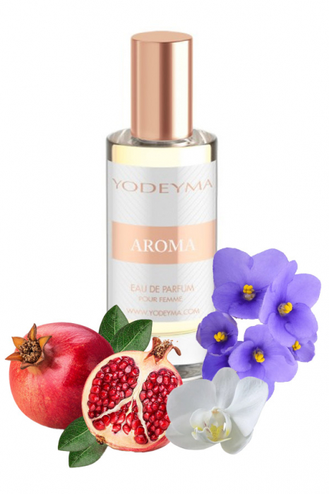 Yodeyma Aroma Apa de parfum pentru femei, nuante de rodie, orhidee si saintpauli, 15ml [1]