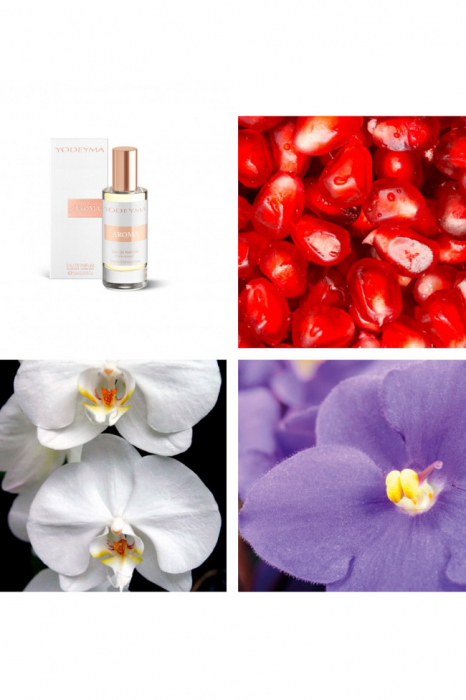 Yodeyma Aroma Apa de parfum pentru femei, nuante de rodie, orhidee si saintpauli, 15ml [4]