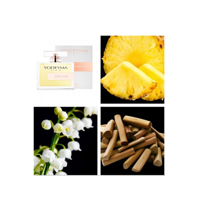 Yodeyma Avec Toi Apa de parfum pentru femei, nuante de ananas, lacramioara si sandal, 100ml [3]