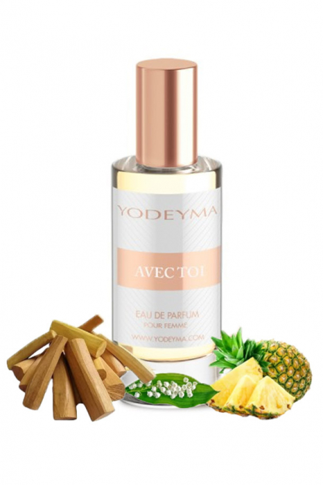 Yodeyma Avec Toi Apa de parfum pentru femei, nuante de ananas, lacramioara si sandal, imbina prospetimea si eleganta intr-o aroma captivanta, 15ml [1]
