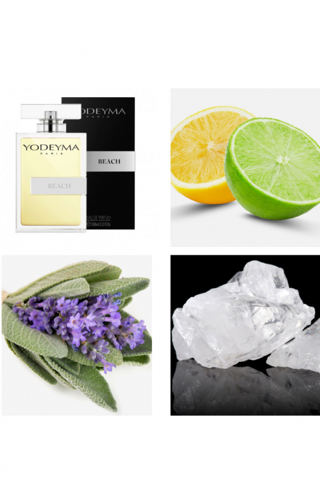 Yodeyma Beach Apa de parfum pentru barbati, nuante de citrice, salvie si mosc alb, 100ml [2]