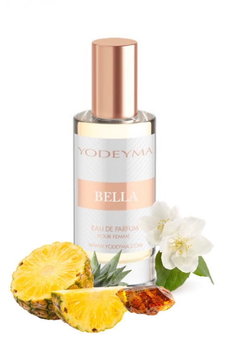 Yodeyma Bella Apa de parfum pentru femei, nuante de ananas, iasomie si chihlimbar, 15ml [1]