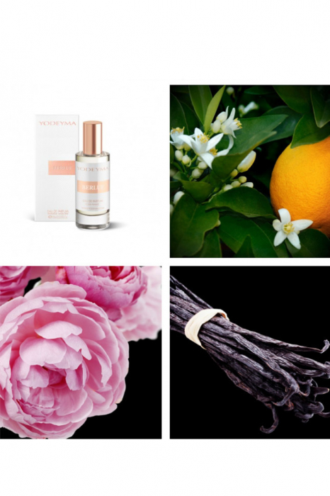 Yodeyma Berlue Apa de parfum pentru femei, nuante de neroli, trandafir si vanilie, 15ml [4]