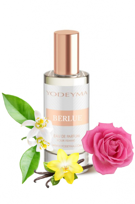 Yodeyma Berlue Apa de parfum pentru femei, nuante de neroli, trandafir si vanilie, 15ml [1]
