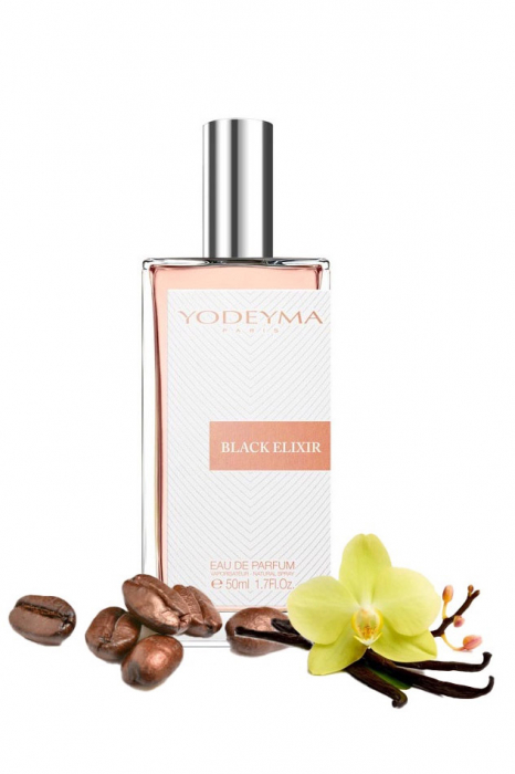 Yodeyma Black Elixir Apa de parfum pentru femei, nuante de cafea, lichior, vanilie, 50ml [1]