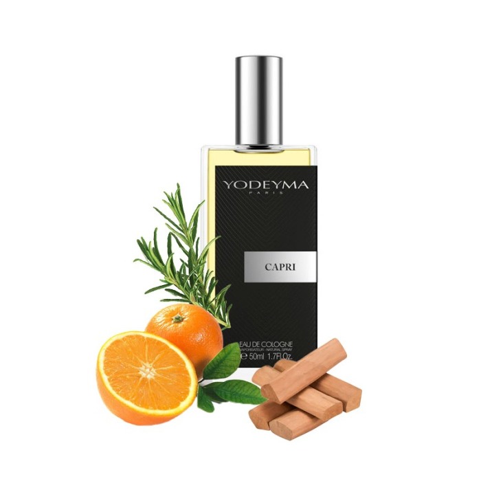 Yodeyma Capri Apa de parfum pentru barbati, nuante de portocala, rozmarin si Sándal, 50ml [1]