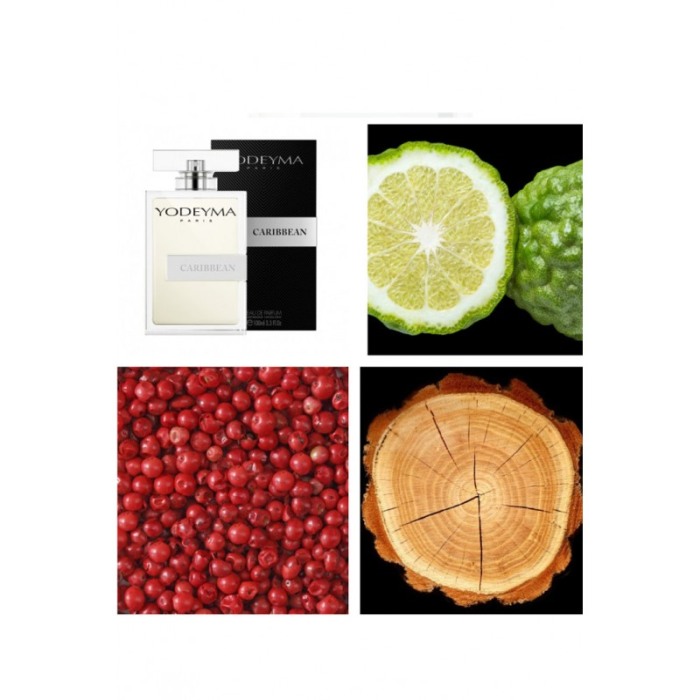 Yodeyma Caribbean Apa de parfum pentru barbati, nuante de bergamota, piper roz si lemn, 100ml [4]