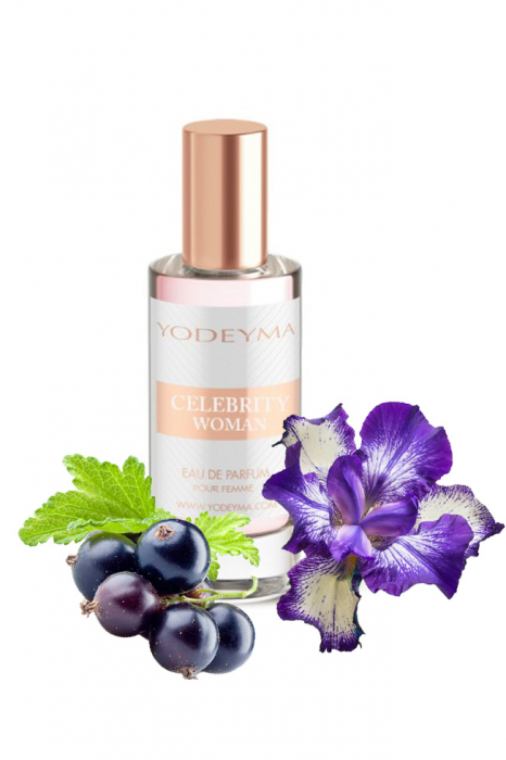 Yodeyma Celebrity Woman Apa de parfum pentru femei, nuante de agris negru, iris si pachuli, 15ml [1]