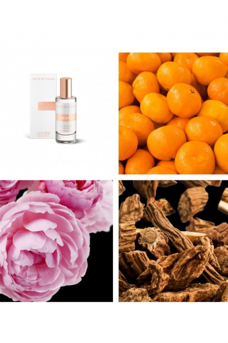 Yodeyma Cheante Apa de parfum pentru femei, nuante de mandarina, trandafir si pachuli, 15ml [5]