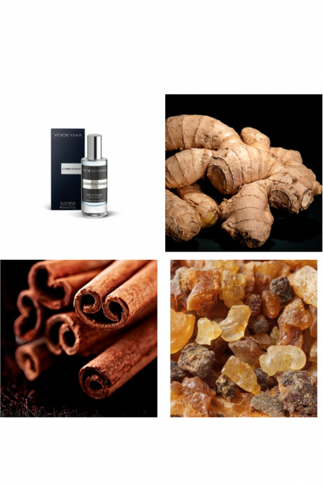 Yodeyma Complicidad Apa de parfum pentru barbati, nuante de ghimbir, scortisoara si smirna, 15ml [3]