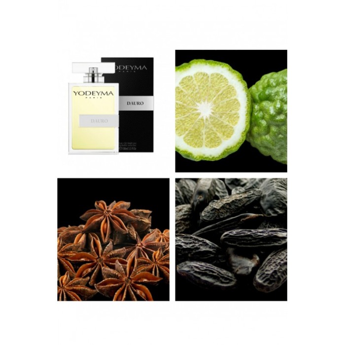 Yodeyma Dauro Apa de parfum pentru barbati, nuante de bergamota, anaset si Haba Tonka, 100ml [2]