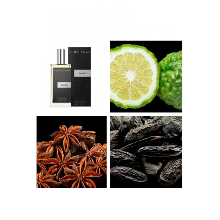 Yodeyma Dauro Apa de parfum pentru barbati, nuante de bergamota, anaset si Haba Tonka, 50ml [3]
