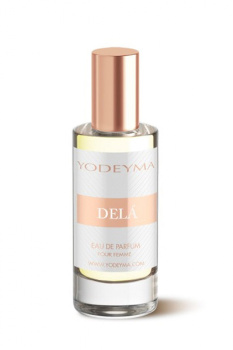Yodeyma Delá Apa de parfum pentru femei, nuante de frezie, trandafir si lemn, 15ml [4]