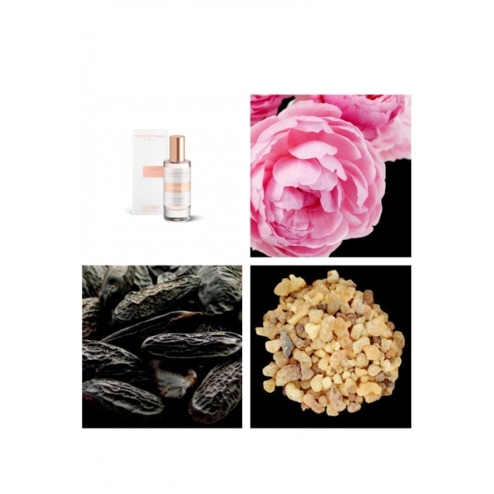 Yodeyma Dinara Apa de parfum pentru femei, nuante de trandafir, tonka si mosc, 15ml [3]