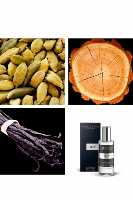 Yodeyma Elet Apa de parfum pentru barbati, nuante cardamon, lemn, vanilie, 15ml [5]