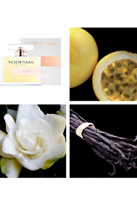 Yodeyma First Apa de parfum pentru femei, nuante de fructul pasiunii, Gardenia si vanilie, 100ml [4]